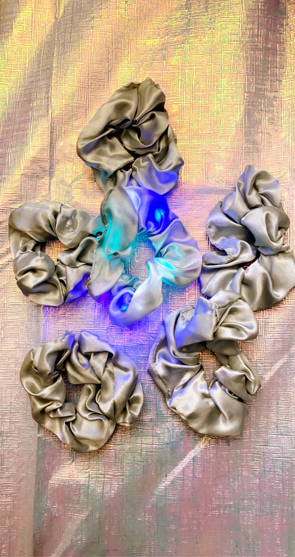 Silver/grey Led Scrunchies
