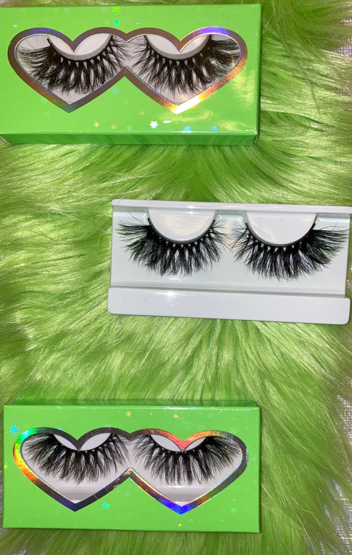 Green eyelashes