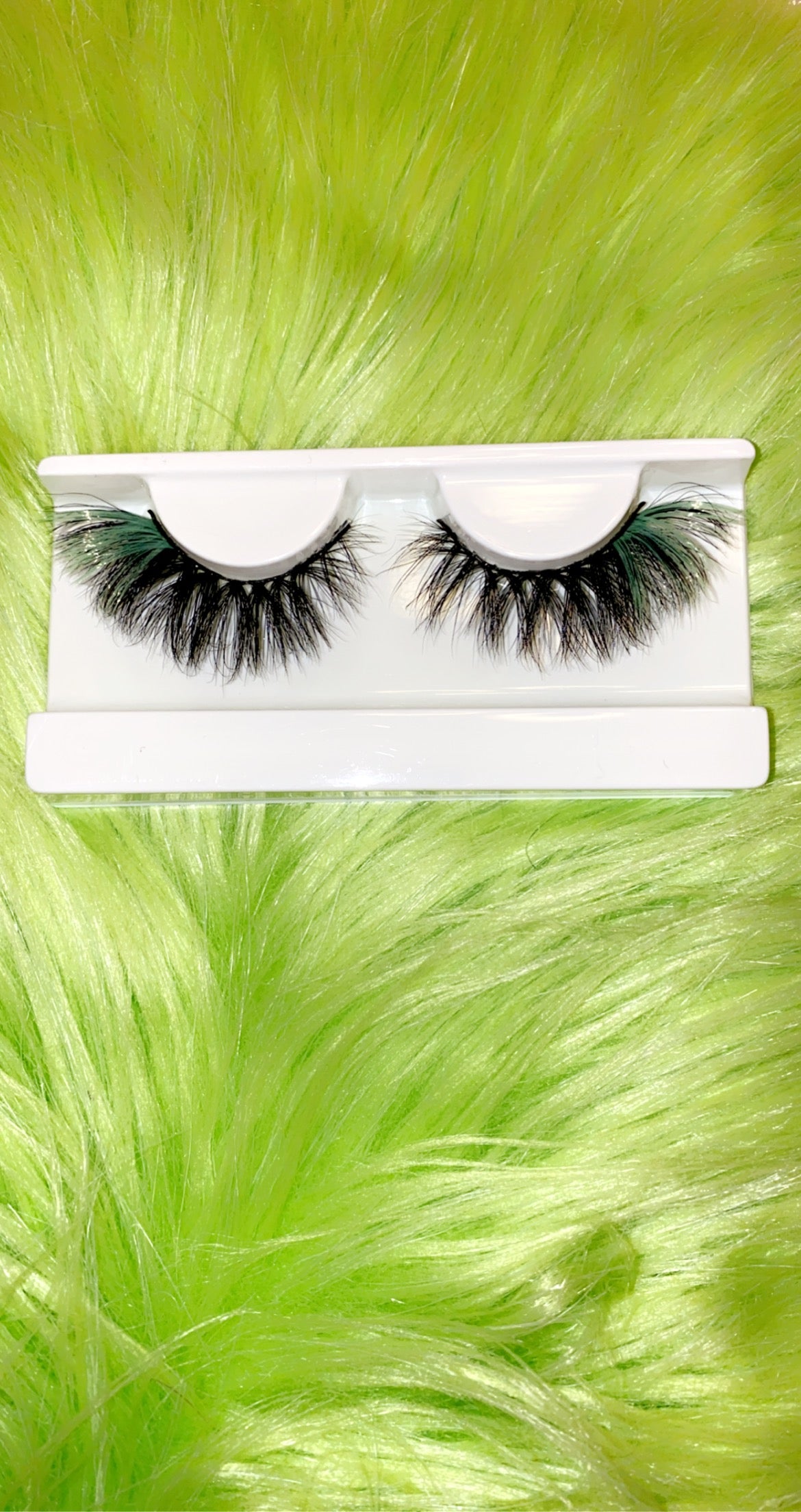 Green eyelashes