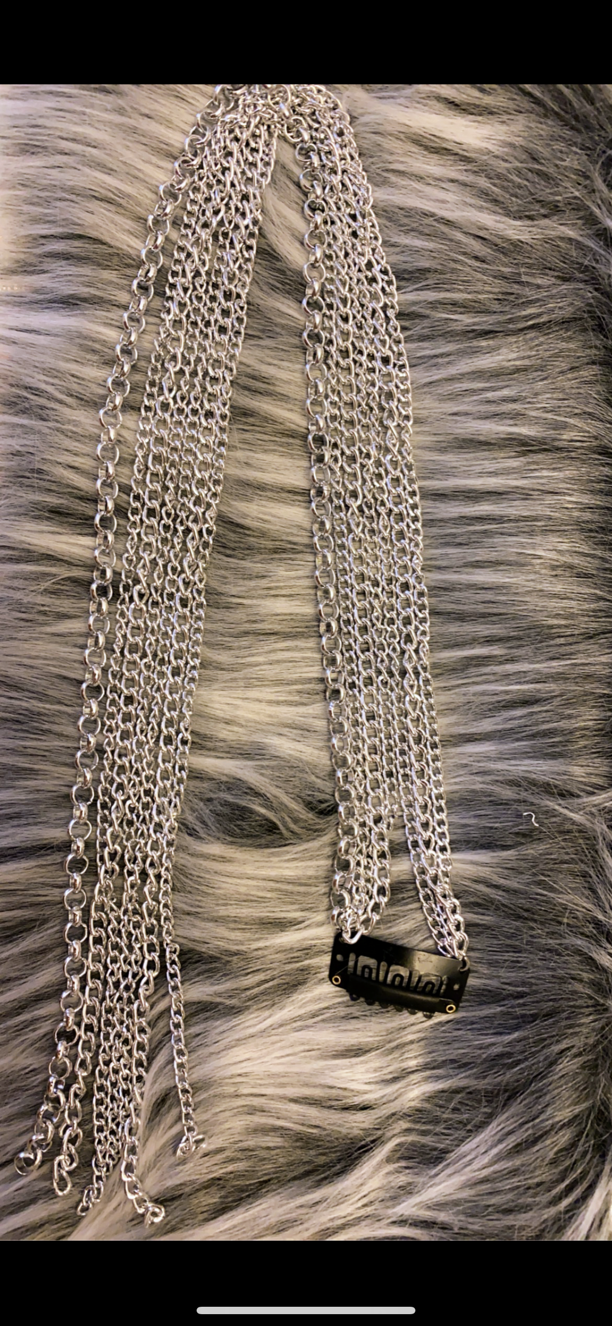 Silver hair chain