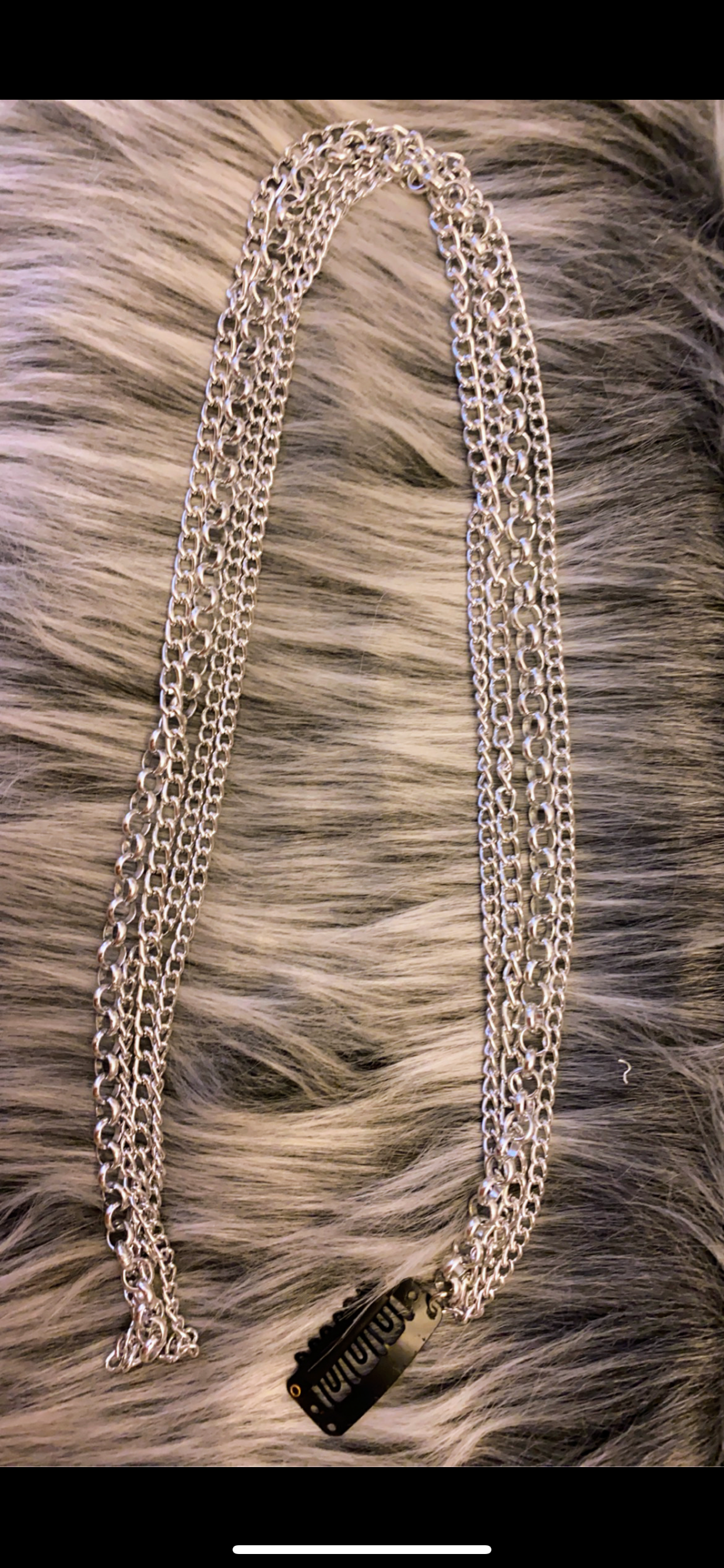 Silver hair chain