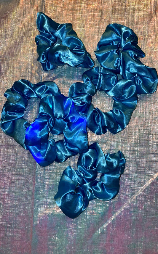 Light blue scrunchies